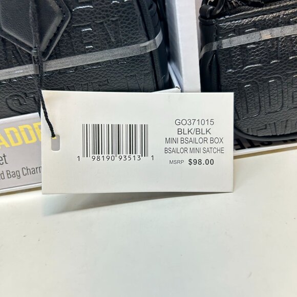 Steve Madden Gift Set Black Crossbody & Mini Satchel Bag Charm - Picture 6 of 9